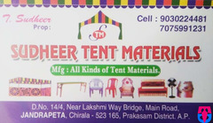 Sudheer Tent Materials